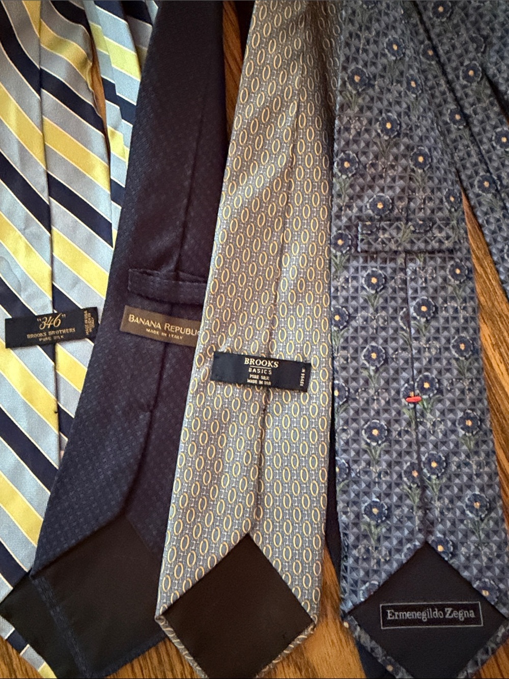 10 Men’s Silk Tie Lot Zegna Brooks Brothers J.Crew Tie Bar Banana Republic - Picture 6 of 14
